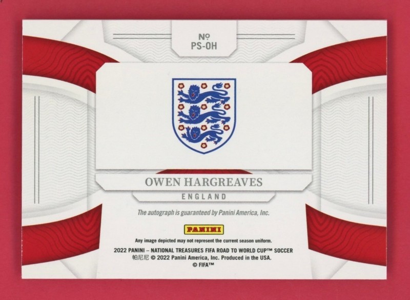 2022 Panini National Treasures Peerless Owen Hargreaves Auto /99 Autograph view 2