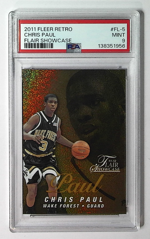 2011-12 Fleer Retro Chris Paul Flair Showcase /150 PSA 9 POP 1 only one higher
