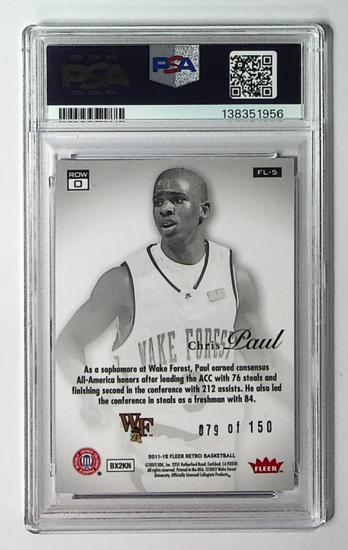 2011-12 Fleer Retro Chris Paul Flair Showcase /150 PSA 9 POP 1 only one higher view 2