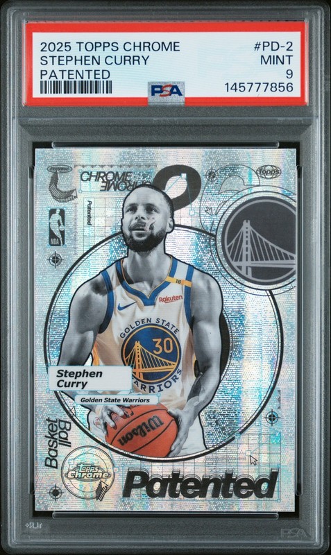 2025 TOPPS CHROME PATENTED #PD-2 STEPHEN CURRY PSA 9