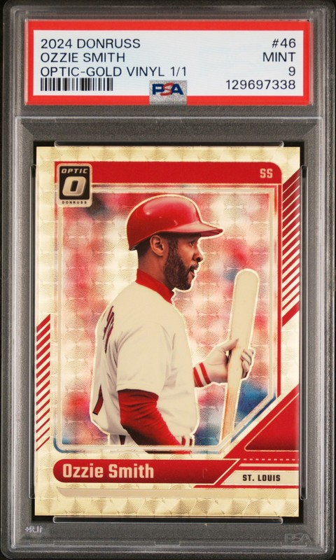 2024 PANINI DONRUSS OPTIC-GOLD VINYL 1/1 #46 OZZIE SMITH 1/1 PSA 9