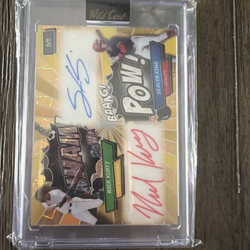 2024 Wild Card Comix Dual Auto 1/1 Nick Kurtz & Seaver King