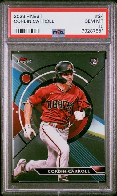CORBIN CARROLL 2023 TOPPS FINEST RC #24 - Diamondbacks - PSA 10
