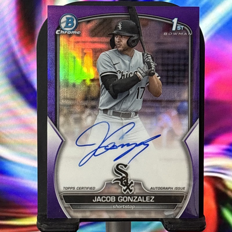 2023 Bowman Draft - Chrome Prospect Auto Jacob Gonzalez Purple Refractor /250