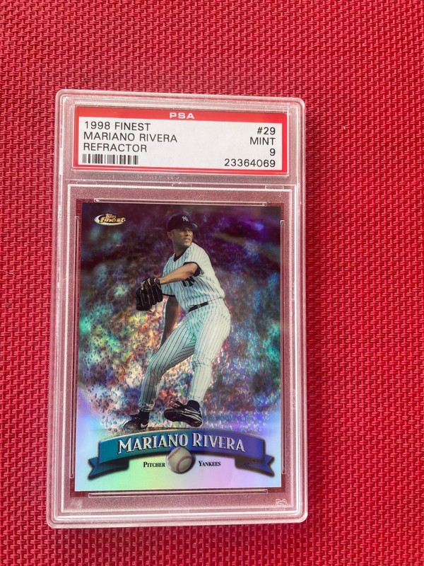 1998 Topps Finest Chrome Refractor Mariano Rivera PSA 9