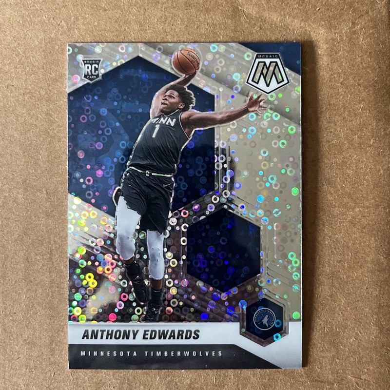 Anthony Edwards Rookie - 2020 Panini Mosaic Silver Fast Break Prizm #201