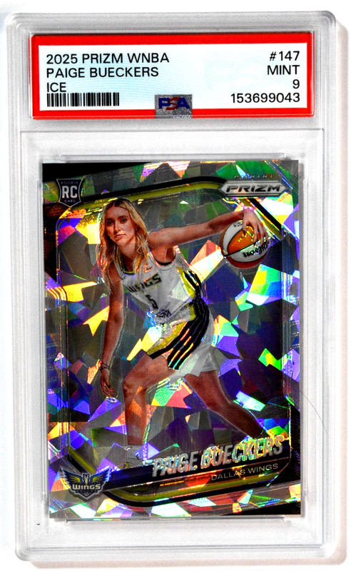 2025 Prizm WNBA #147 Paige Bueckers RC Rookie Ice Prizm PSA 9 Mint