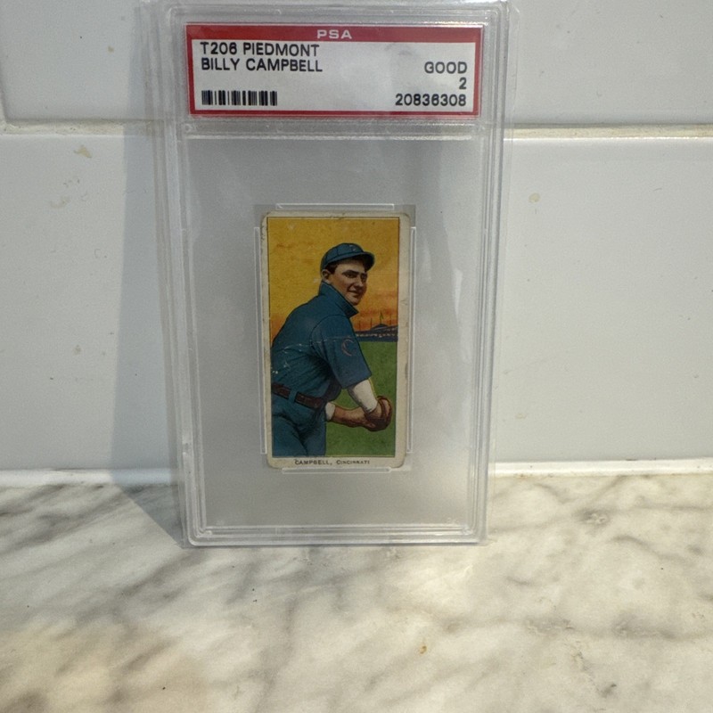 T206 Billy Campbell  ~~ Piedmont 350 - PSA2