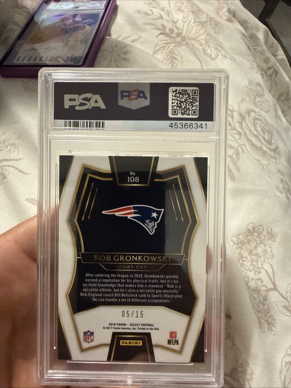 2016 Panini Select - Premier Level Rob Gronkowski #108 Pink Prizm /15 view 2