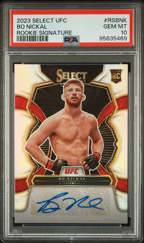 2023 PANINI SELECT UFC ROOKIE SIGNATURES #RSBNK BO NICKAL ROOKIE RC PSA 10