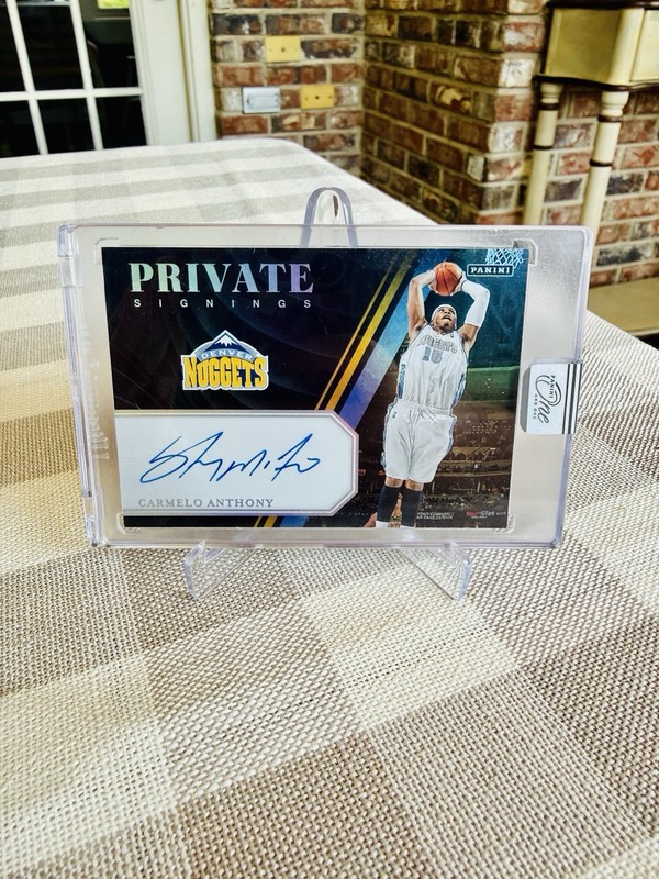 2024 Panini One And One Carmelo Anthony Private Signings On Card Auto Sealed SP