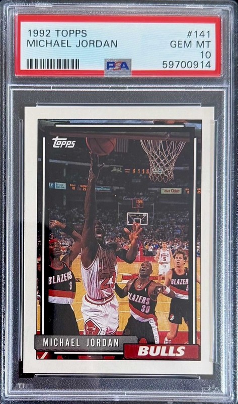 1992 Topps #141 Michael Jordan Card PSA 10 HOF Chicago Bulls GOAT