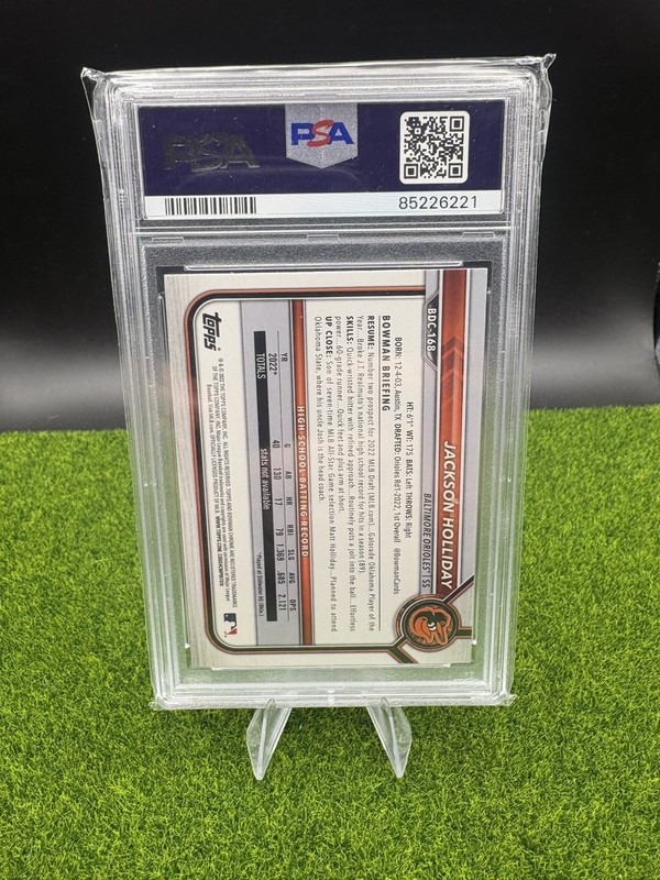 2022 Bowman Draft - Chrome Jackson Holliday #BDC-168 (RC) PSA 9 view 2