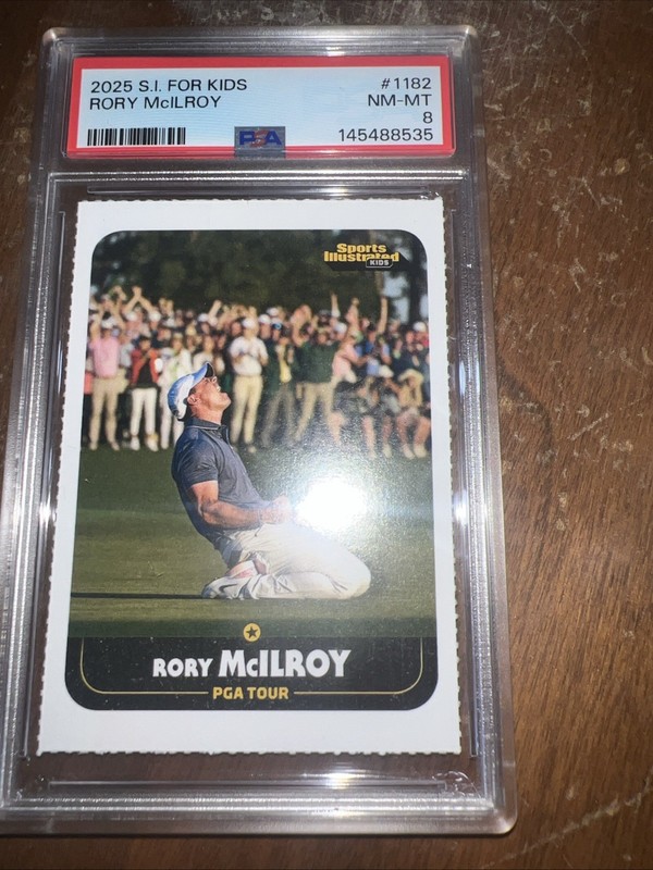 2025 Si For Kids 1182 Rory Mcilroy Psa 8 PGA Tour Masters Rc Ireland  view 2