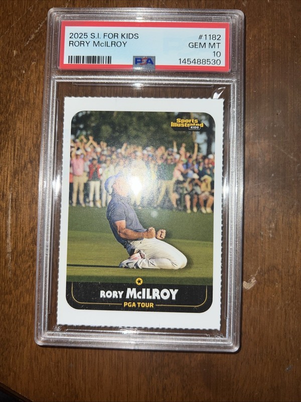 2025 Si For Kids 1182 Rory Mcilroy Psa 10 Gem Mint Golf Masters Pop 3 PGA Tour