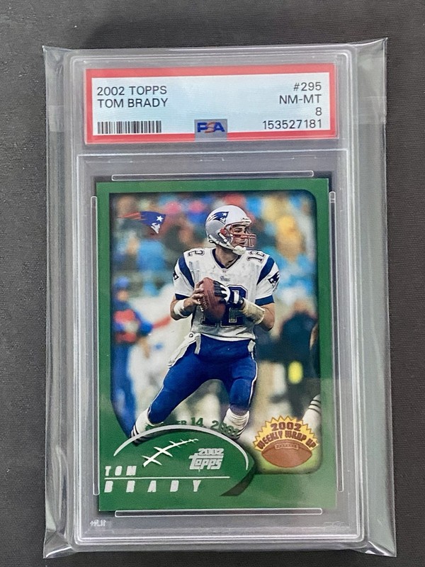 2002 Topps Collection Tom Brady #295 PSA 8 NM-MT New England Patriots HOF