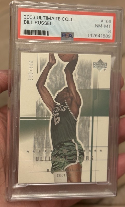 2003 Ultimate Collection Bill Russell #166 /500 PSA 8 💎 Pop 1 #’d 500/500 view 1