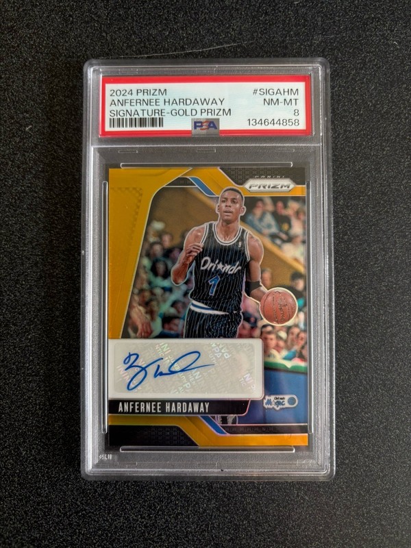 ANFERNEE PENNY HARDAWAY 2024 PRIZM GOLD REFRACTOR MAGIC AUTO /10 PSA 9