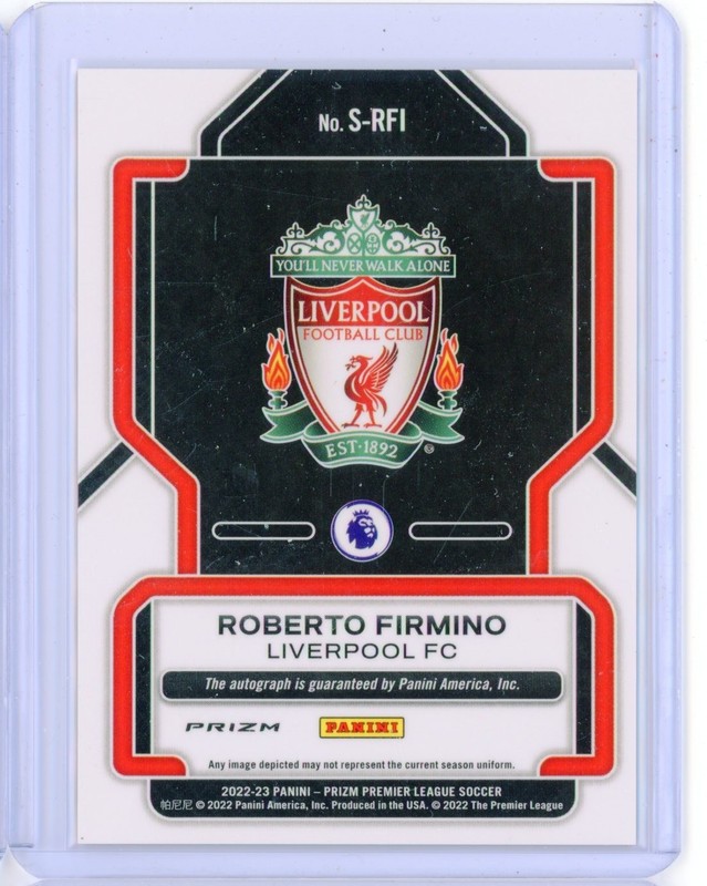 2022-23 Panini Premier League Prizm EPL ROBERTO FIRMINO Red Stars AUTO Autograph view 2