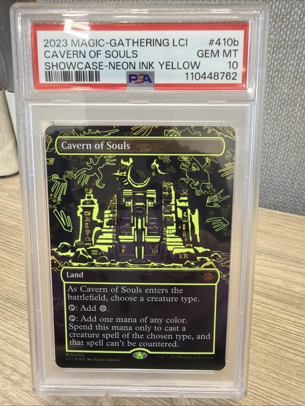 Cavern of Souls (Neon Yellow) - FOIL - PSA 10 LOW POP - 410b MTG Magic