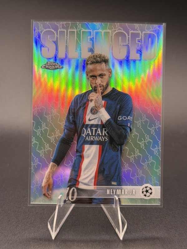 Neymar Jr 2025-26 Topps Chrome UEFA UCC Silenced Refractor #SHH1