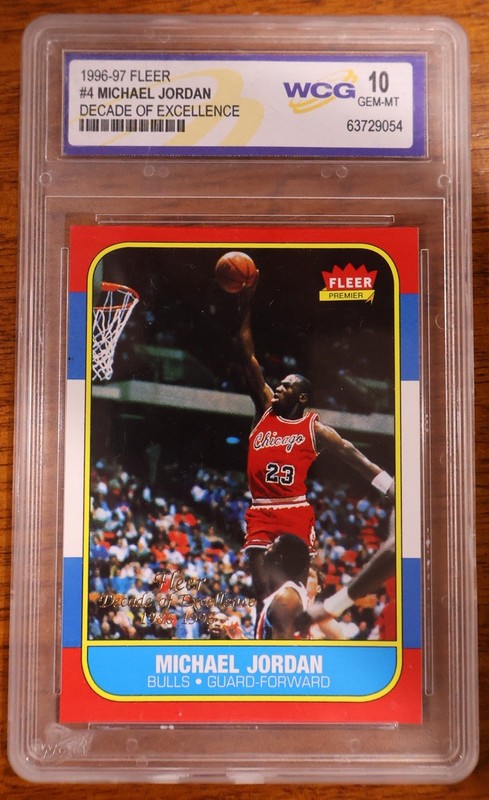 Michael Jordan Fleer Rookie #4 1996-97 Decade of Excellence GEM Mint 10