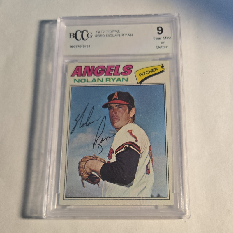 Topps 1977 Nolan Ryan #650 California Angels MLB Baseball Card BCCG 9 Graded