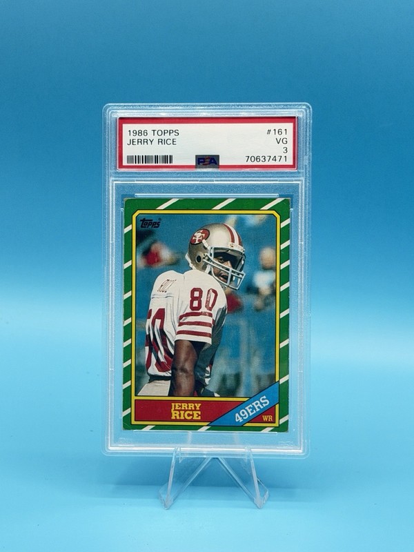Vintage 1986 TOPPS #161 JERRY RICE ROOKIE RC PSA 3 - Goat 🐐 SF 49ers