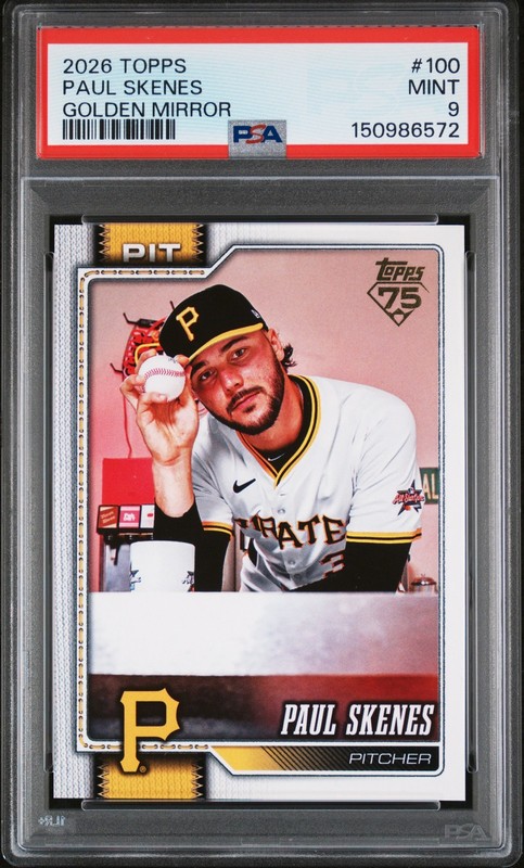 2026 TOPPS GOLDEN MIRROR #100 PAUL SKENES PSA 9