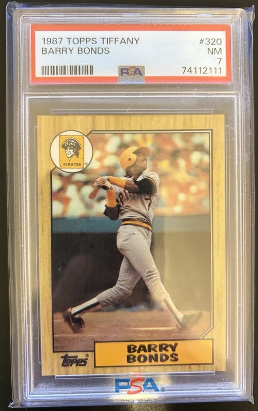 1987 Topps Tiffany Barry Bonds #320 PSA 7 Rookie