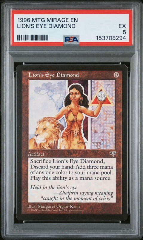 1996 MTG MIRAGE LION'S EYE DIAMOND PSA 5