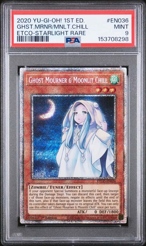 2020 YU-GI-OH! ETCO-ETERNITY CODE #EN036 GHOST MOURNER & MOONLIT CHILL PSA 9