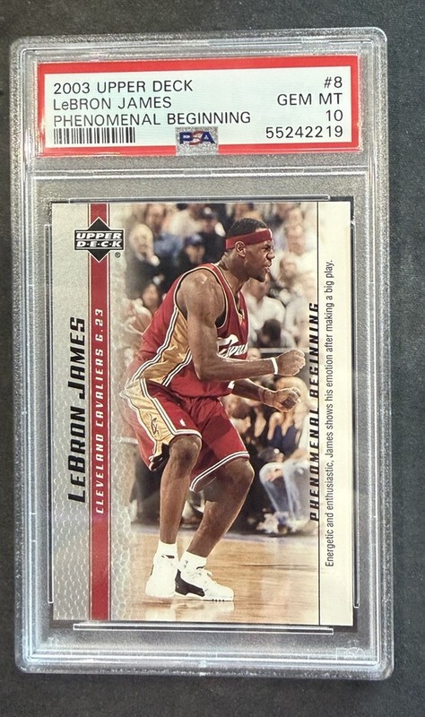 Lebron James 2003-04 Upper Deck PSA 10 #8 Phenomenal Beginning RC 🔥 Cavaliers