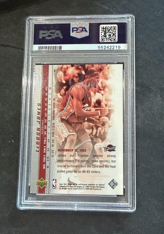 Lebron James 2003-04 Upper Deck PSA 10 #8 Phenomenal Beginning RC 🔥 Cavaliers view 2