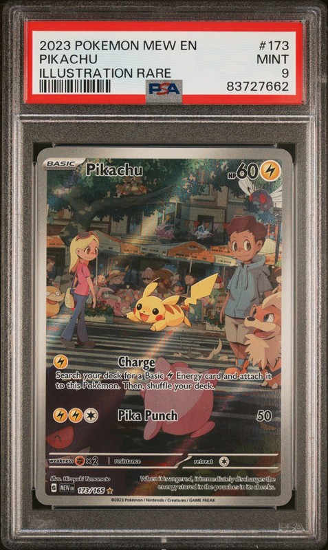 2023 PIKACHU 173/165 ILLUSTRATION RARE 151 POKEMON PSA 9