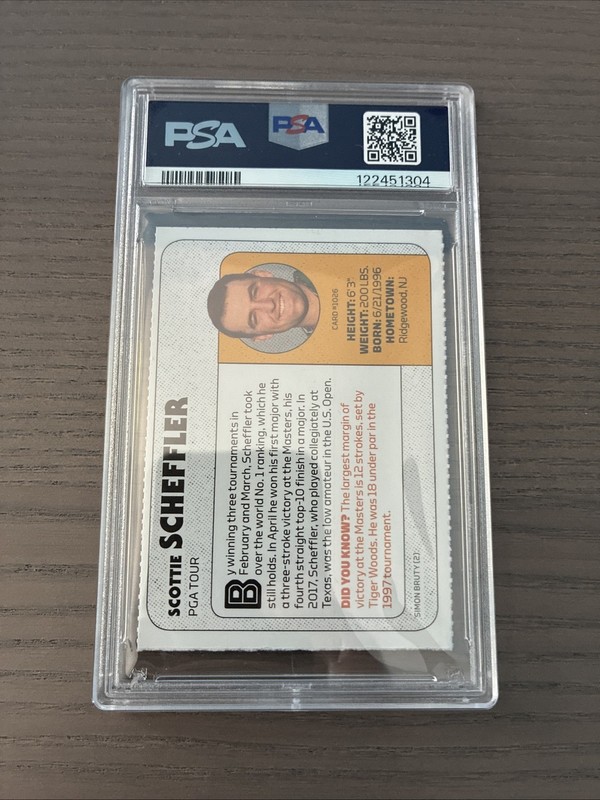 2022 Scottie Scheffler PSA 5 Sports Illustrated SI For Kids view 2