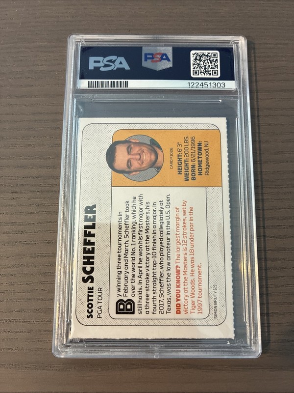 2022 Scottie Scheffler PSA 3 Sports Illustrated SI For Kids view 2