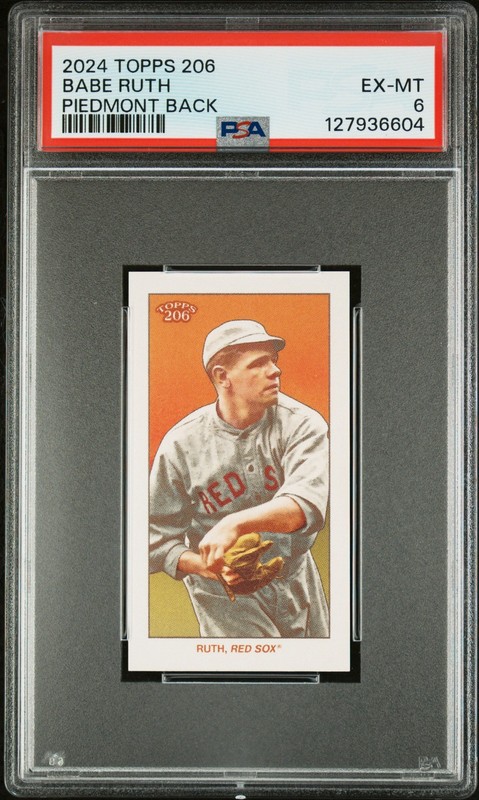 2024 TOPPS 206 PIEDMONT BACK BABE RUTH PSA 6