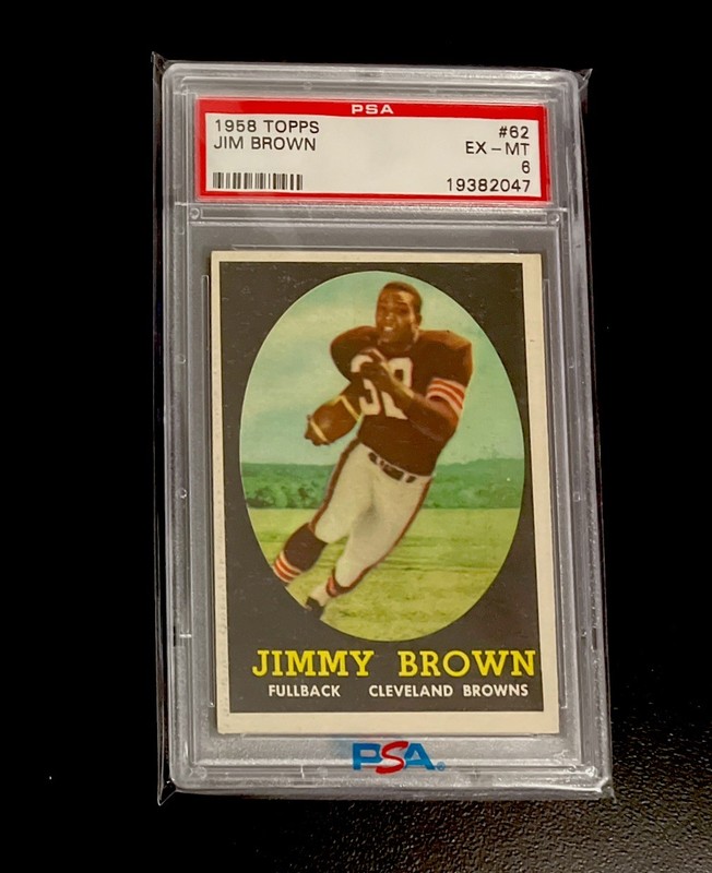 1958 Topps JIM BROWN Rookie #62 PSA 6
