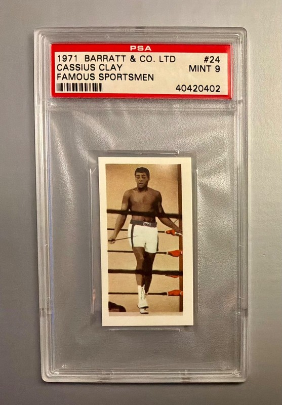 Cassius Clay  Muhammad Ali 1971 Barratt GOLDFLAKE PSA 9 MINT ROOKIE RC 🔥