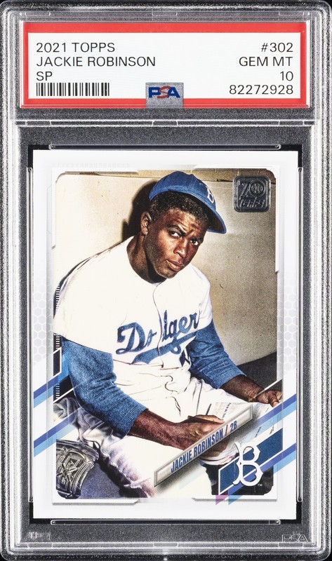 2021 TOPPS #302 JACKIE ROBINSON PSA 10