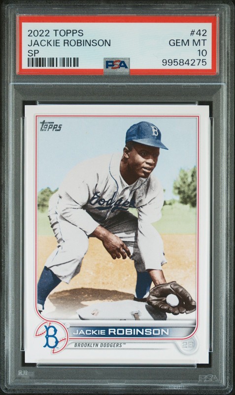 2022 TOPPS SP #42 JACKIE ROBINSON PSA 10