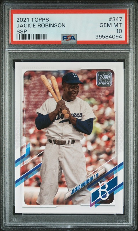 2021 TOPPS SSP #347 JACKIE ROBINSON PSA 10