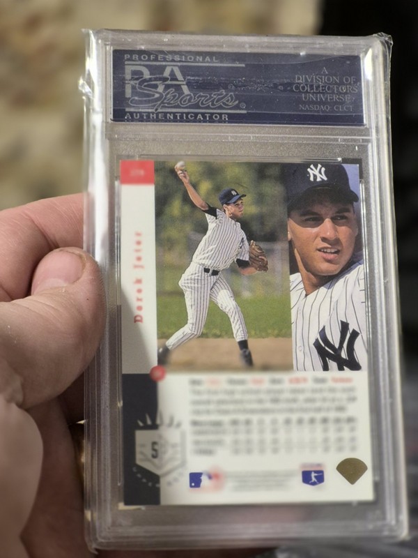 1993 SP FOIL #279 DEREK JETER RC YANKEES HOF PSA 8 view 2