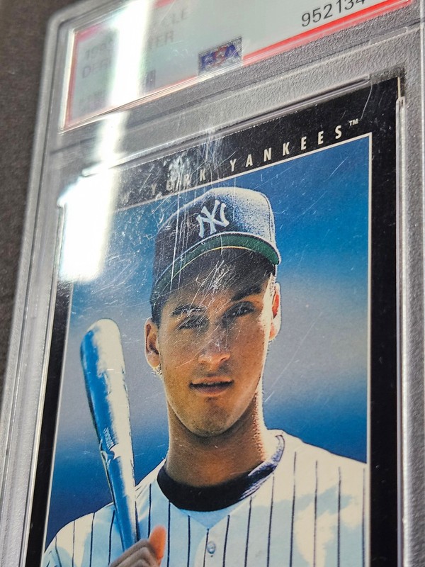 🌟 1993 Pinnacle Derek Jeter Rookie RC #457 PSA 8 NM-MT HOF New York Yankees view 2