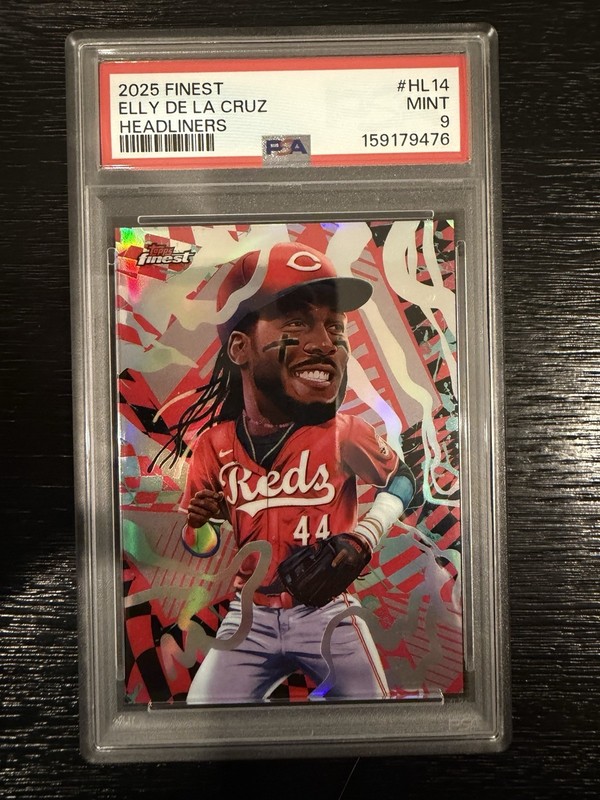 Rare Topps 2025 Finest Headliners Elly De La Cruz #HL-14 Reds PSA 9