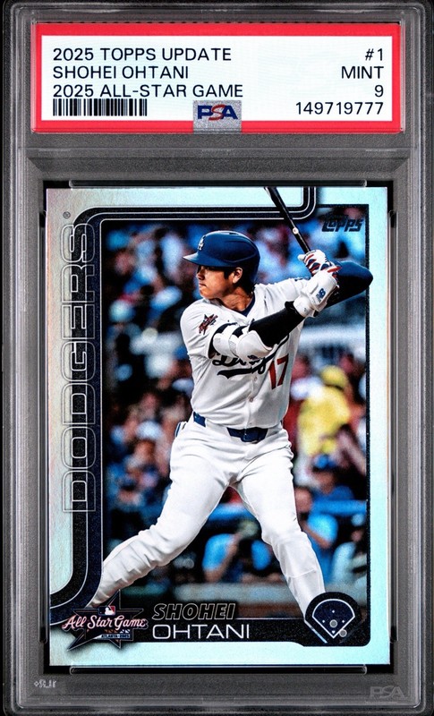 2025 Topps Update #ASG-1 Shohei Ohtani 2025 All-Star Game PSA 9 MINT
