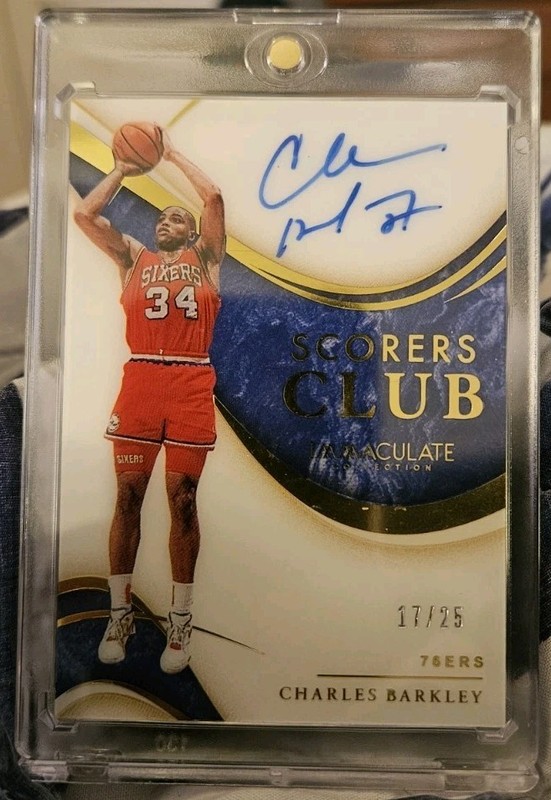 2019-20 Panini Immaculate Scorers Club Charles Barkley Autograph Auto 17/25
