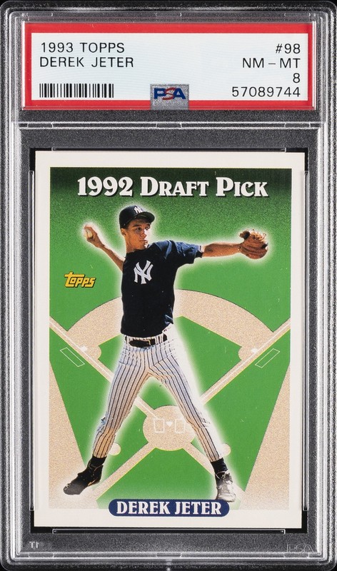 1993 TOPPS #98 DEREK JETER ROOKIE RC PSA 8