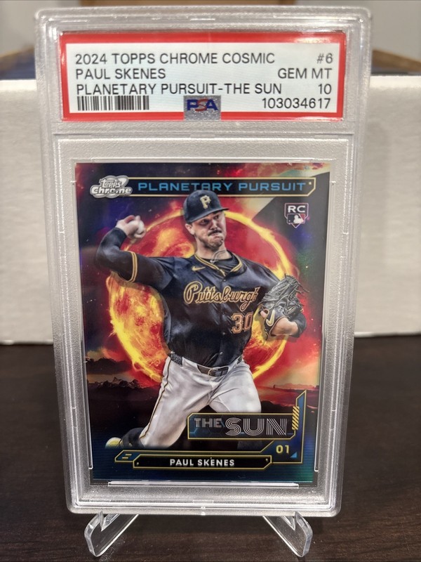 2024 Topps Cosmic Chrome Planetary Pursuit The Sun #6 Paul Skenes RC PSA 10